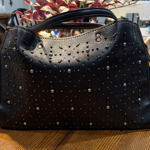 Coach 1941 Rogue 39 Black Leather Handbag - Picture 2 of 14